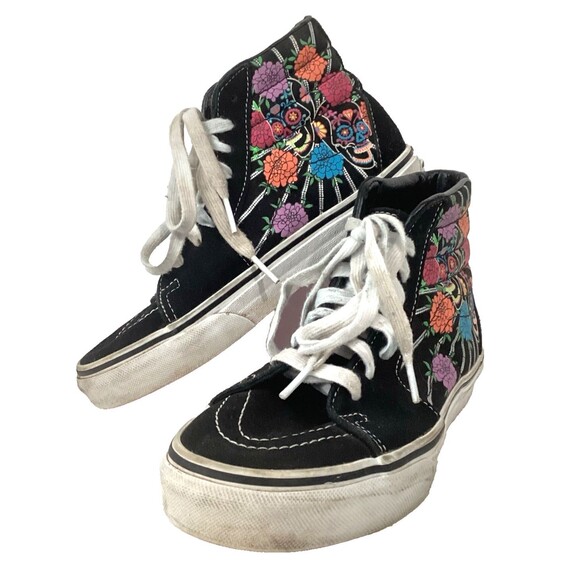 Vans Sk8-Hi Dia De Los Muertos Day of the Dead Men 4/Women 5.5 Glow in the Dark - Picture 1 of 10